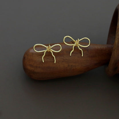Golden Bowtie Earring